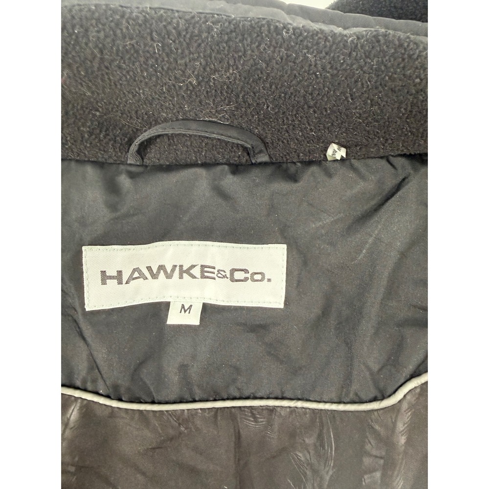 NWT Hawke & Co Black Quilted Puffer Parka Faux Fur Hood Thinsulate Winter Coat M - Picture 9 of 10